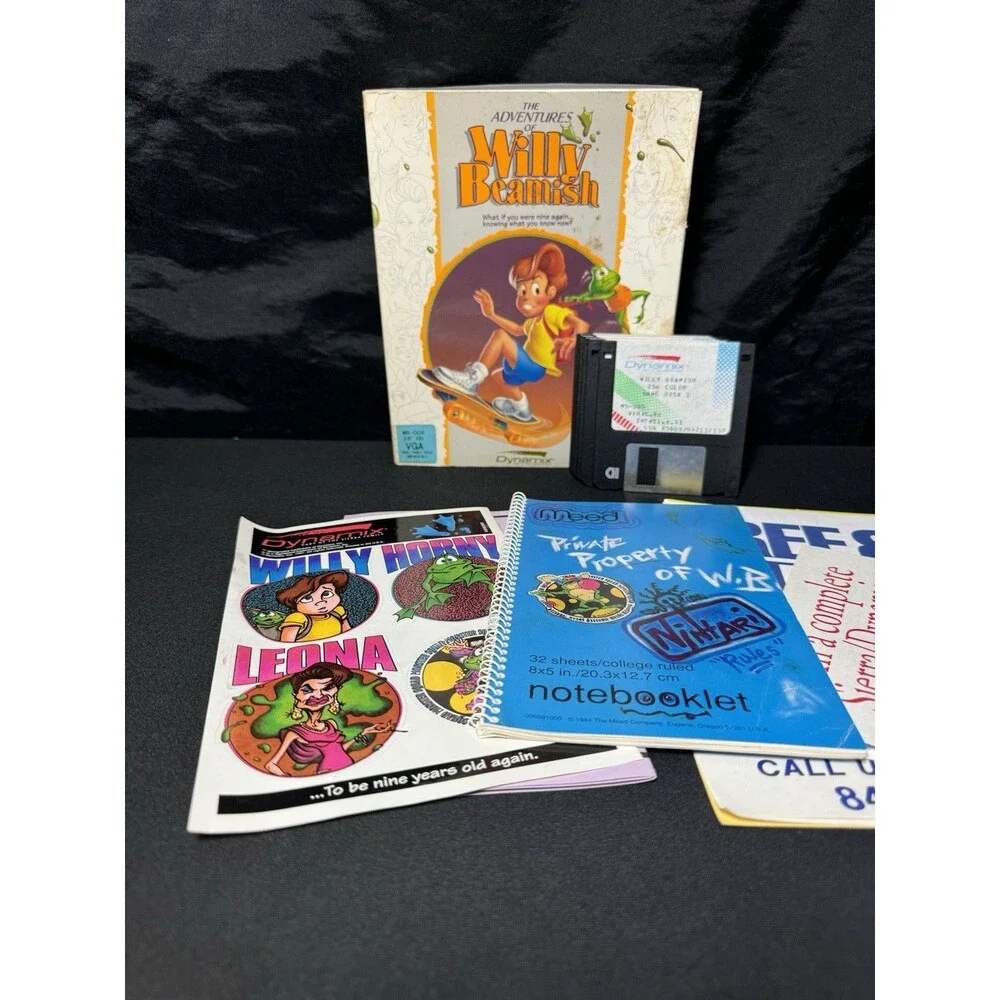 The Adventures of Willy Beamish rare Floppy Dynamix Sierra family